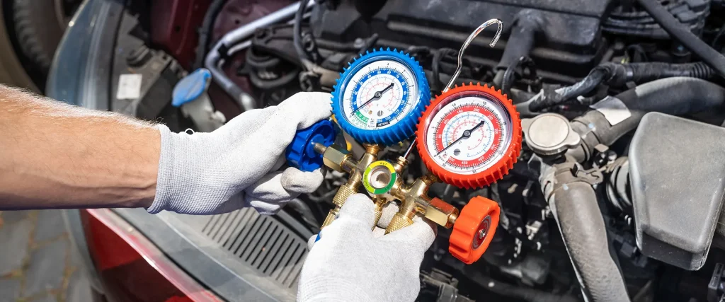 Car AC maintenance process